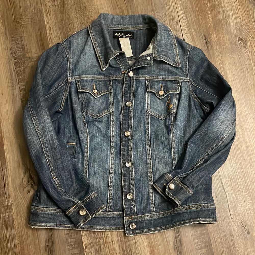 👖 Vintage Y2K Baby Phat Jean Jacket - Iconic Early 2000s Fashion